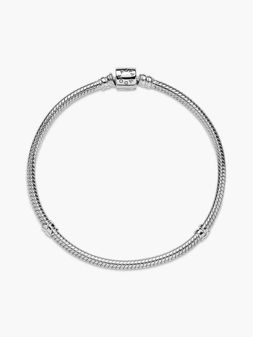 Pandora Moments Barrel Clasp Snake Chain Bracelet Sterling silver
