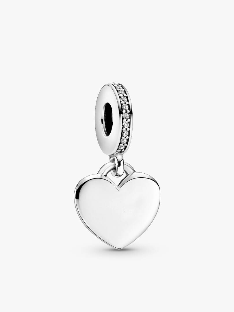Engravable Heart Tag Dangle Charm Snake Chain Slider Bracelet Set 2 Quantity