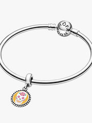 Sugar Skull Dangle Charm Sterling silver