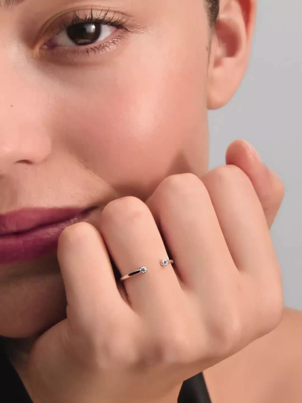 Pandora Era Lab-Grown Diamond Open Ring 0.07 ct TW, 14k white gold