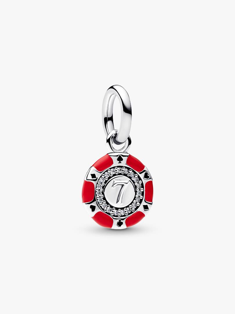 Lucky Chip Dangle Charm Sterling silver