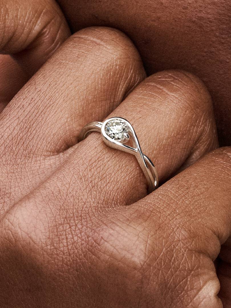 Pandora Infinite Sterling Silver Lab-grown Diamond Ring 0.25 ct TW, Sterling silver