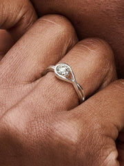Pandora Infinite Sterling Silver Lab-grown Diamond Ring 0.25 ct TW, Sterling silver