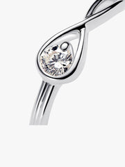 Pandora Infinite Sterling Silver Lab-grown Diamond Ring 0.15 ct TW, Sterling silver