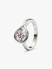 FINAL SALE - Pandora Infinite 14k White Gold Lab-grown Diamond Ring 1.75 ct TW, 14k white gold