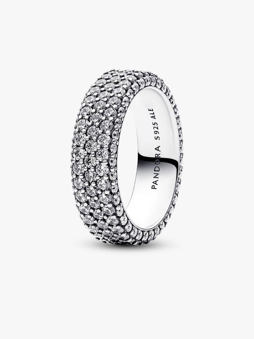Pandora Timeless Pavé Triple-row Ring Sterling silver