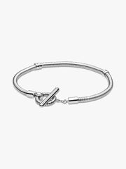 FINAL SALE - Pandora Moments T-Bar Snake Chain Bracelet Sterling silver