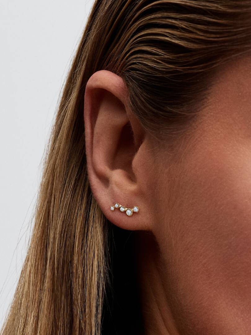 Pandora Era Lab-Grown Diamond Droplet Stud Earrings 0.17 ct TW, 14k gold