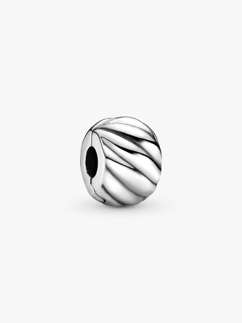 Polished Feathered Clip Charm Sterling silver