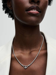 Pandora Moments Studded Chain Necklace Sterling silver