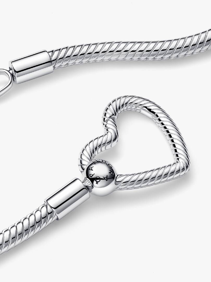Heart Closure Snake Chain Necklace Sterling silver