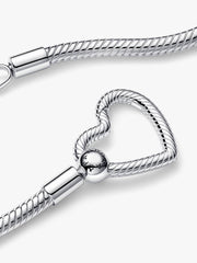 Heart Closure Snake Chain Necklace Sterling silver