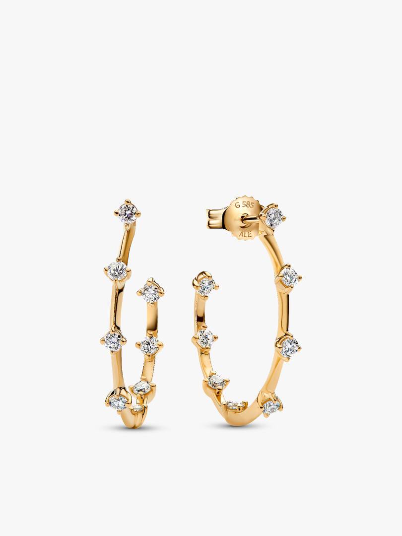 Lab-Grown Diamond Station Earring and Ring Set 2 Quantity