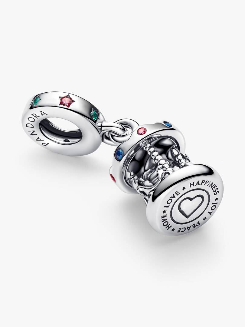 Spinning Carousel Dangle Charm Sterling silver