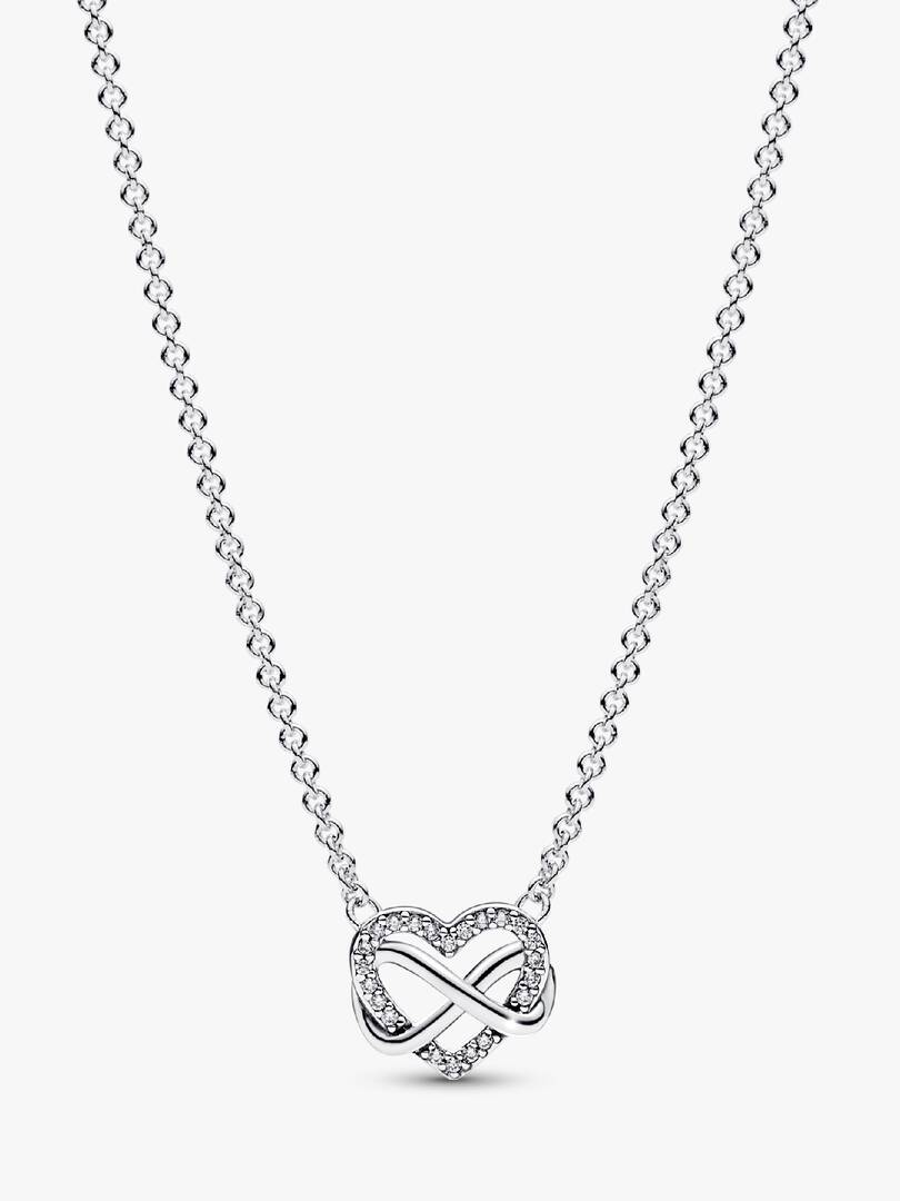 Sparkling Infinity Heart Collier Necklace Sterling silver