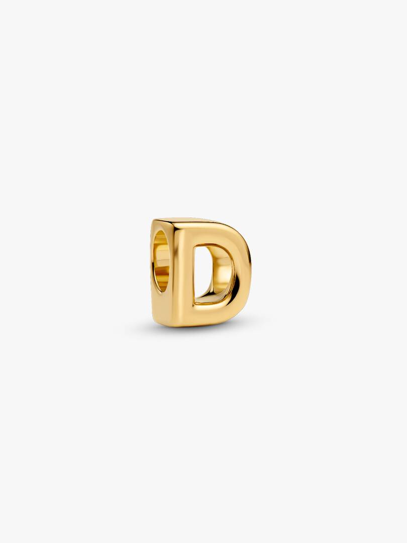 Letter D Alphabet Charm 14k gold plating