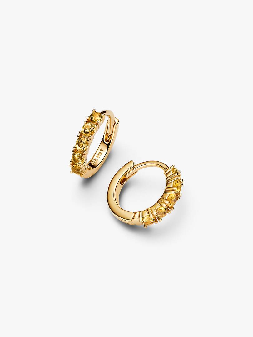 Yellow Huggie Earrings 14k gold plating