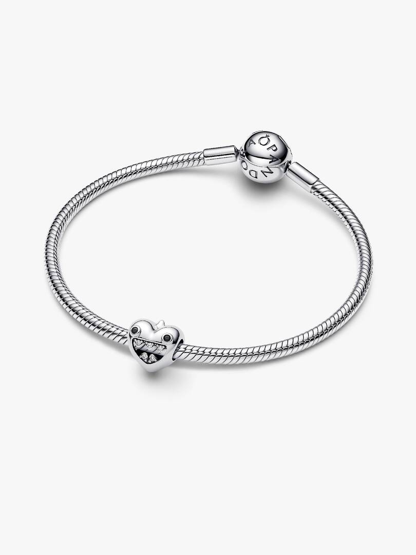 Mom's Little Monsters Heart Charm Sterling silver