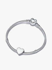 Engravable Heart Charm Bracelet Set 2 Quantity