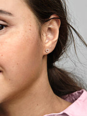 FINAL SALE - Open Heart Stud Earrings 14k rose gold plating