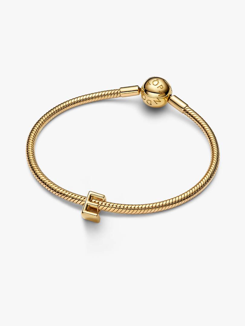 Letter E Alphabet Charm 14k gold plating