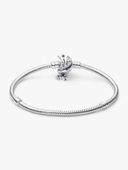 Pandora Moments Sparkling Moon Clasp Snake Chain Bracelet Sterling silver