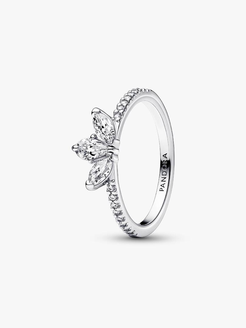 Sparkling Herbarium Cluster Ring Sterling silver