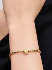 Textured Star Mini Charm 14k gold plating