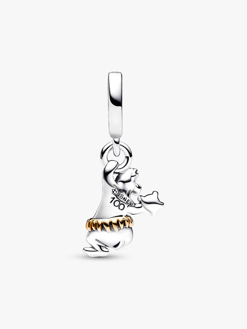 FINAL SALE - Disney 100th Anniversary Baloo Lab-grown Diamond Dangle Charm 0.009 ct TW, 14k gold, Sterling silver