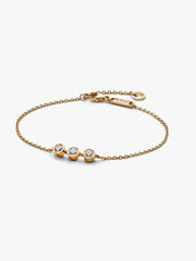 FINAL SALE - Pandora Era Bezel 14k Gold Triple Lab-grown Diamond Chain Bracelet 0.45 ct TW, 14k gold