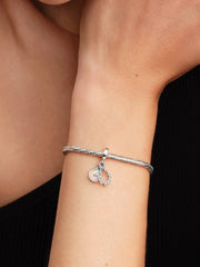 Opalescent Infinity Double Dangle Charm Sterling silver