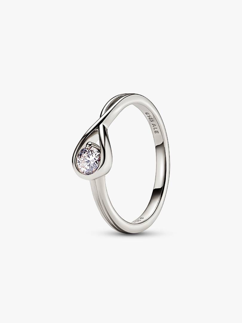 FINAL SALE - Pandora Infinite 14k White Gold Lab-grown Diamond Ring 0.25 ct TW, 14k white gold