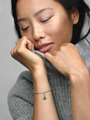 Sparkling Christmas Tree Dangle Charm Sterling silver