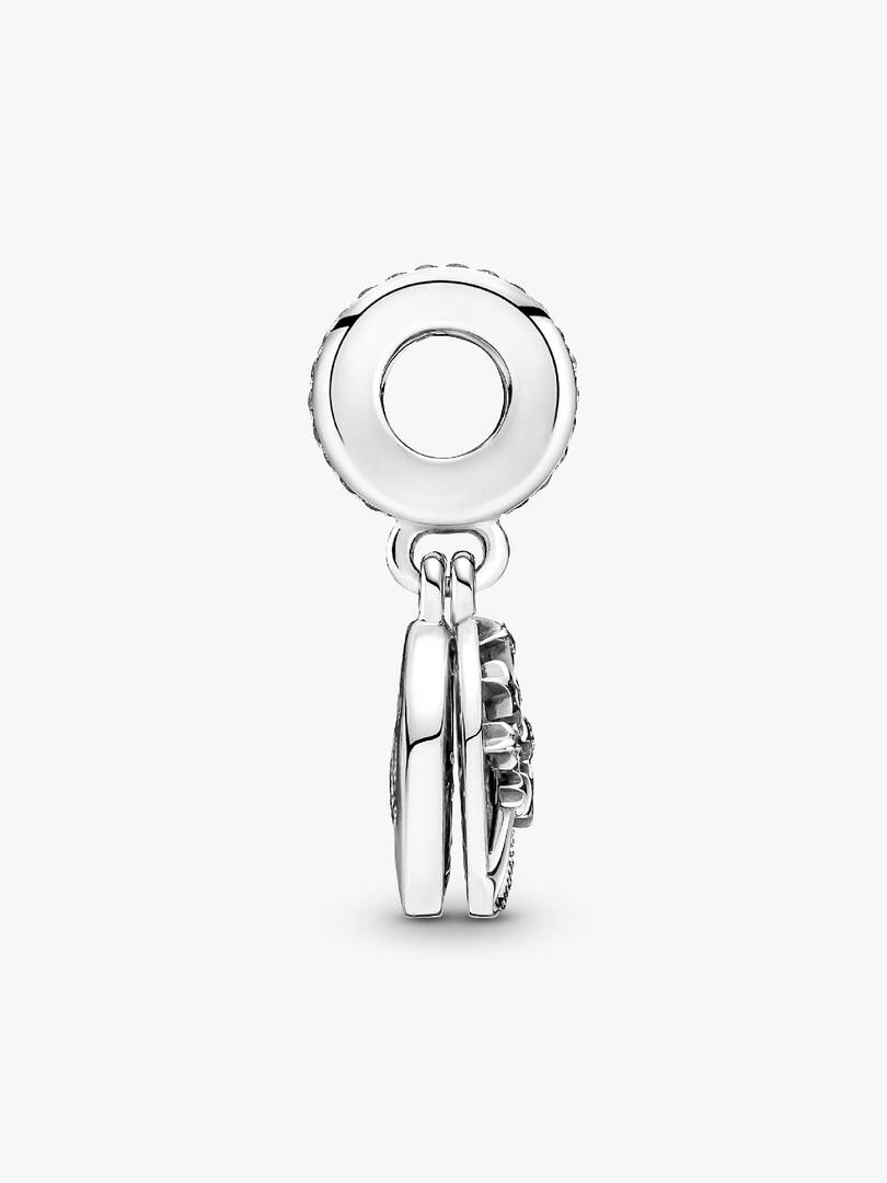 Double Dangle Tree & Galaxy Moon Charm Sterling silver