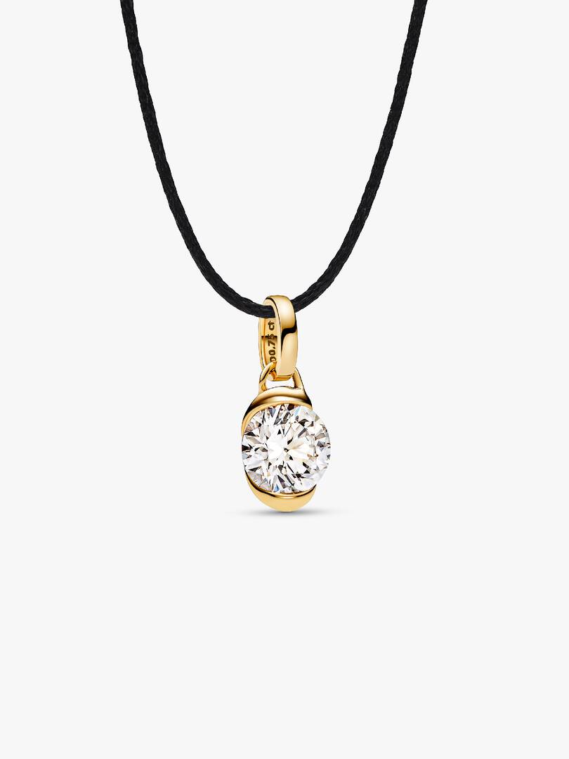 FINAL SALE - Pandora Talisman 14k Gold Lab-grown Diamond Infinity Pendant 0.75 ct TW, 14k gold