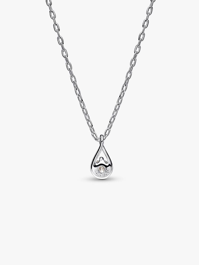 Pandora Infinite Sterling Silver Lab-grown Diamond Pendant Necklace 0.15 ct TW, Sterling silver