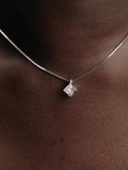 FINAL SALE - Pandora Nova 14k White Gold Lab-grown Diamond Pendant Necklace 1.00 ct TW, 14k white gold