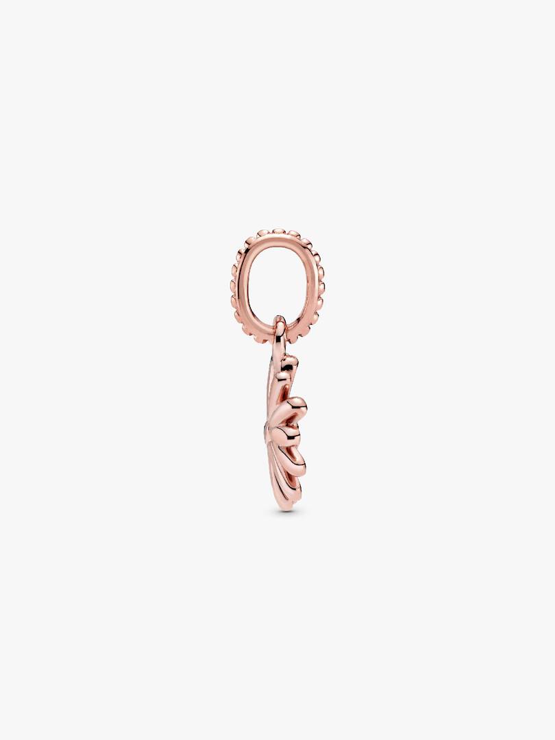 FINAL SALE - Pink Daisy Flower Dangle Charm 14k rose gold plating