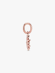FINAL SALE - Pink Daisy Flower Dangle Charm 14k rose gold plating
