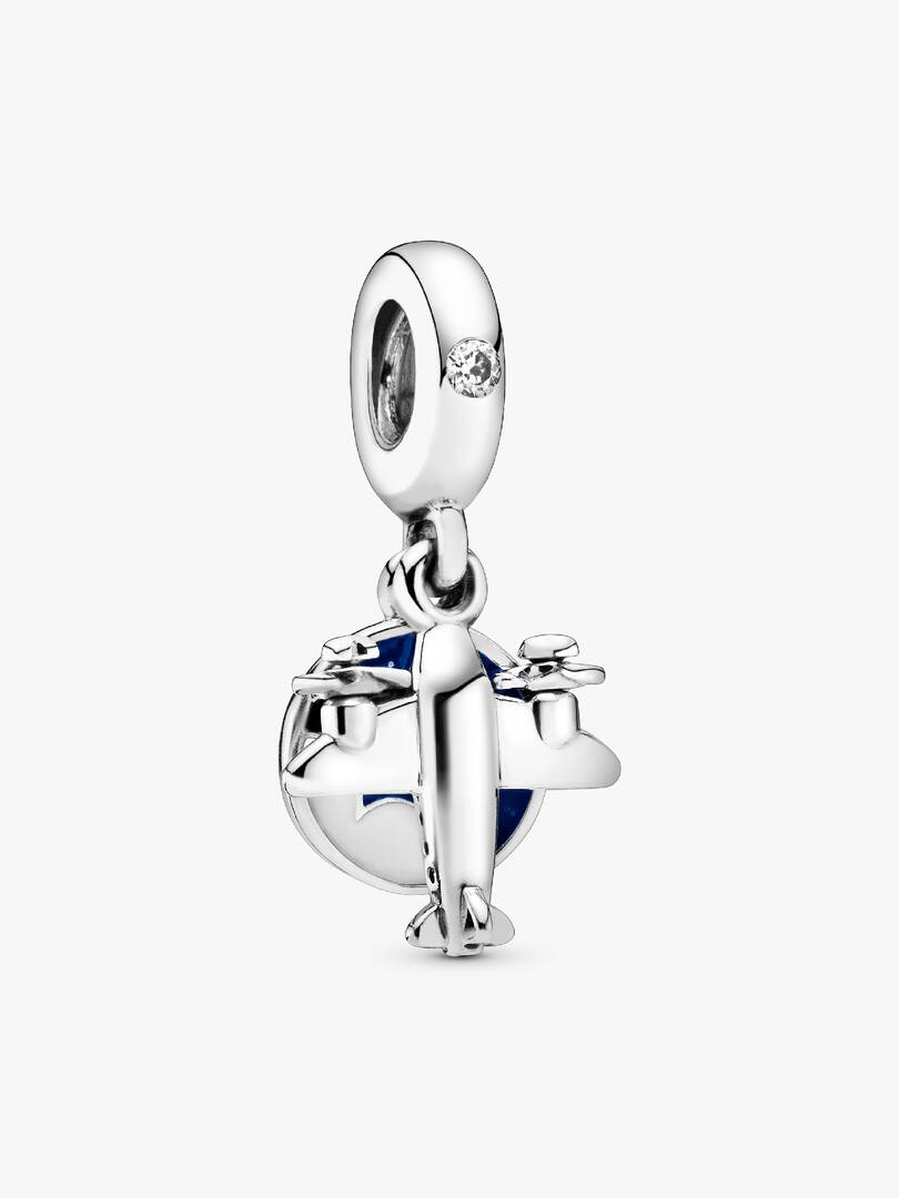 FINAL SALE - Propeller Plane Dangle Charm Sterling silver