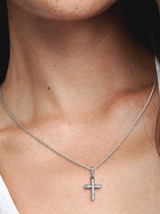 Sparkling Cross Pendant Sterling silver