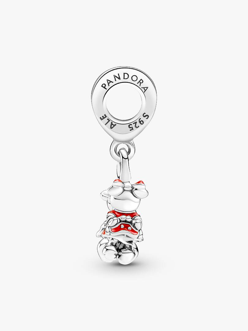 Disney Mickey Mouse & Minnie Mouse Kissing Dangle Charm Sterling silver