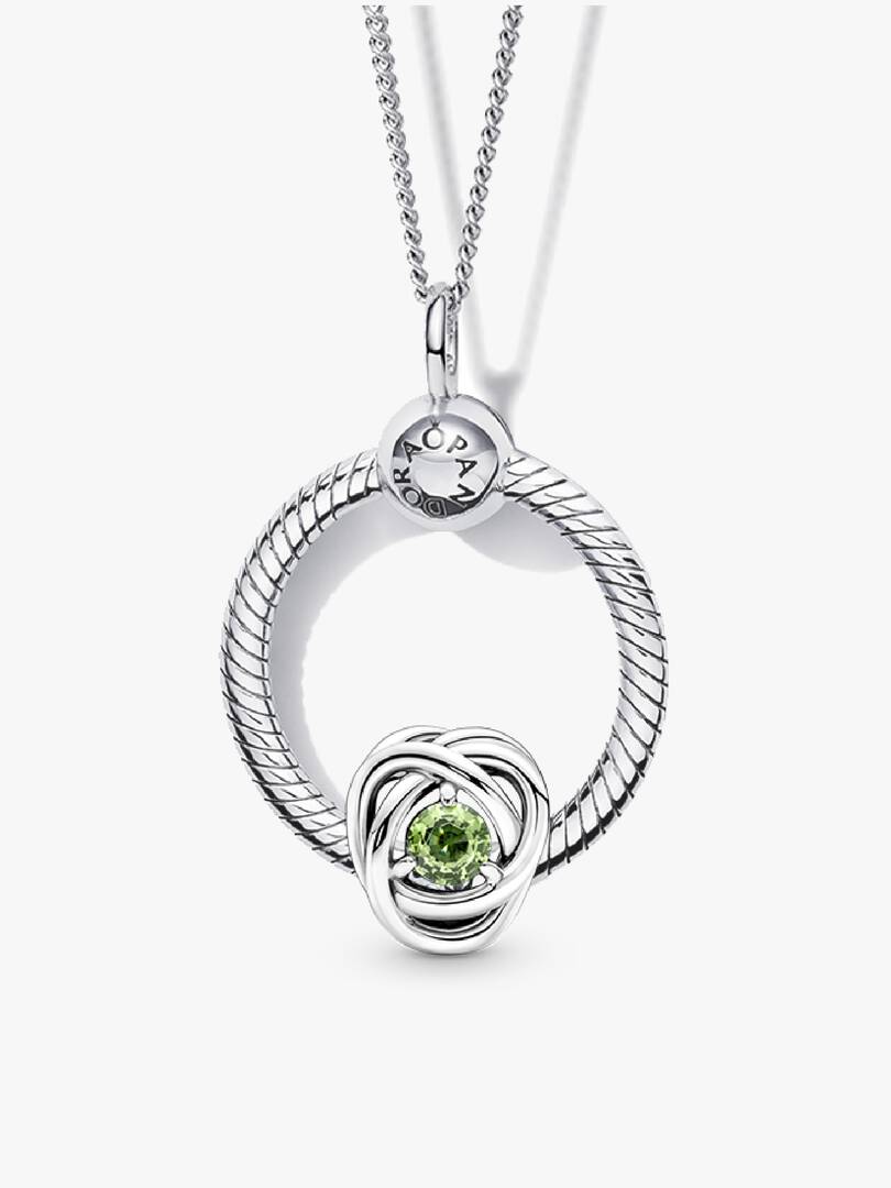 August Birthstone Eternity Circle O Pendant Set 3 Quantity