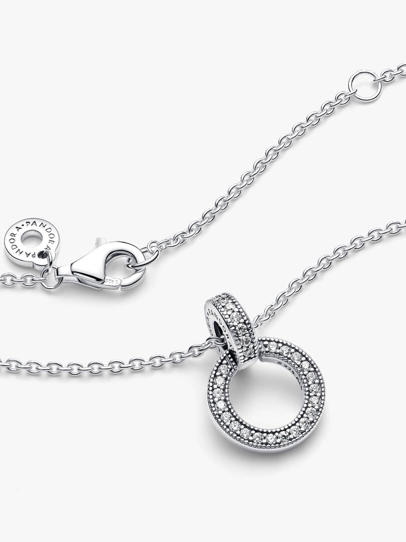 FINAL SALE - Double Circle Pendant & Necklace Sterling silver