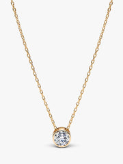 Pandora Era Bezel Lab-Grown Diamond Pendant Necklace 0.50 ct TW, 14k gold