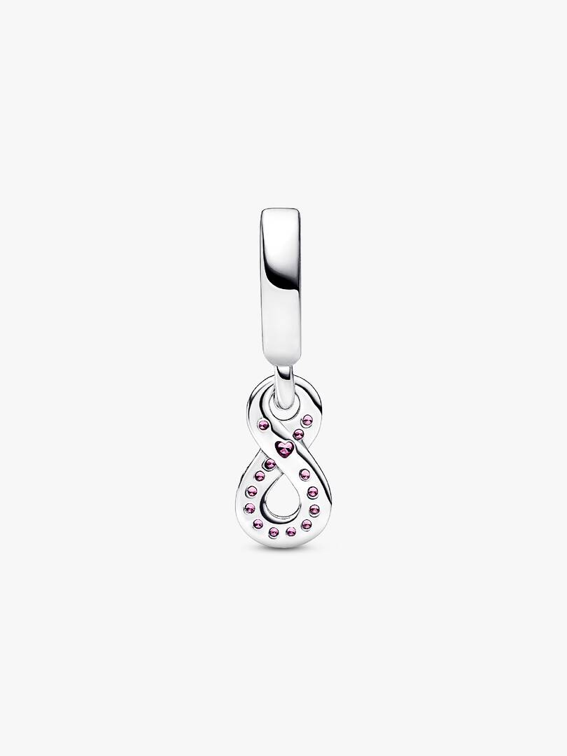Sparkling Infinity Dangle Charm Sterling silver