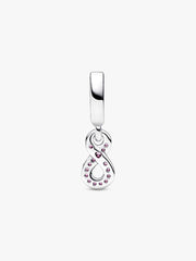 Sparkling Infinity Dangle Charm Sterling silver