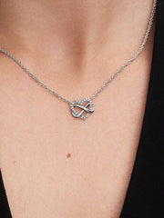 Sparkling Infinity Heart Collier Necklace Sterling silver