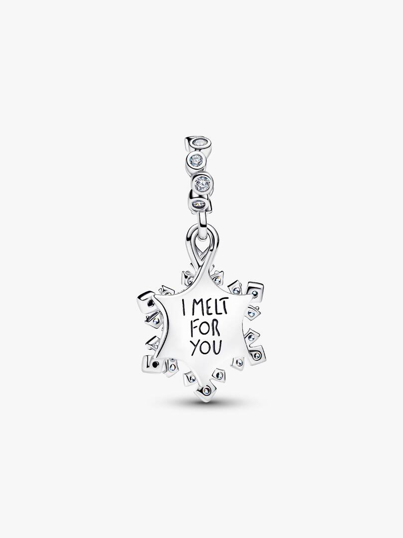Opalescent Snowflake Double Dangle Charm Sterling silver