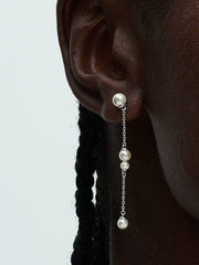 FINAL SALE - Treated Freshwater Cultured Pearl Drop Earrings Sterling silver